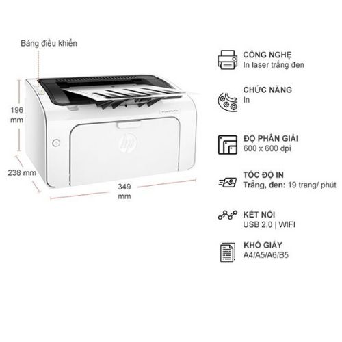 May in HP Laserjet M12W - T0L46A chinh hang