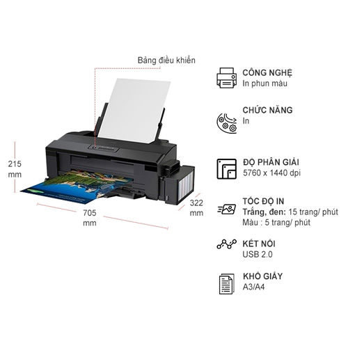 May in phun mau Epson L1300 kho A3